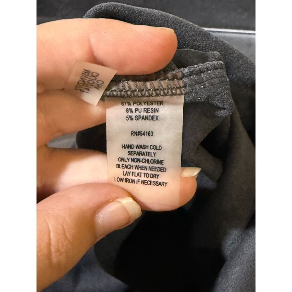 Calvin Klein Faux Suede Long Pencil Skirt Gray Career Office Corpcore Midi Sz XL - Picture 6 of 7
